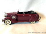 Model Car: 1936 Maroon Dodge Liberty Classic Convertible, Classic Auto Series. Cast metal with