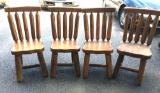 Pine Log Furniture: 4 Log Pine Chairs, need some refinishing and regluing, a bit of repair as a