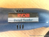 Ryobi Detail Sander: Model DS-1000, 0.24A, 60Hz, 7600 SPM. 150 grit sanding pads included. Works.
