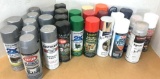 No Shipping. Spray Paint Variety: 29 cans of spray paint, new or mostly full. NO SHIPPING on this