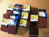 Sanding Belts: Size variety and grit variety; 3 x 21 belt, 40 and 80 grit; 4 x 36 belt, 60, 80, 100,