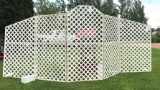 Lattice Backdrop: 1x wood frame with plastic lattice, use for wedding backdrop, or party divider.