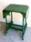 Vintage typewriter stand with fold down sides. Overall measures 35-1/2