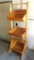 Handmade wooden bin stand. Overall measures 21