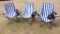Three bag chairs. Show some wear, see pictures. Great for summer fairs and picnic