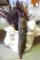 Unfinish bear ceramic planter, face carving on wood and more. Planter is approx. 22