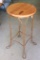 Lovely plant stand with wooden top. Approx. 14