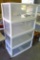 Four drawer stackable storage unit. Overall approx. 31