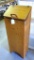 Wooden storage bin, approx. 13-1/2