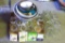 Canning supplies incl. eight pint jars, seventeen jelly jars, strainers, funnels and more.