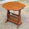 Side table with magazine rack. Table is approx. 24