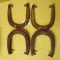 Four Eagle Ringer horse shoes for playing.