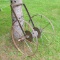Vintage steel wheel cart for barbed wire. 22