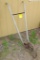 Vintage cultivator with metal wheel. Approx. 70