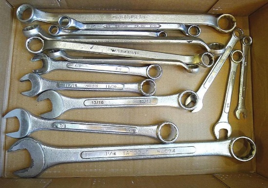 USA made and other box end and combination wrenches up to 1-1/16".