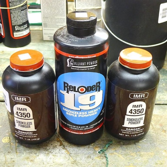 No shipping. Full sealed and partial can IMR 4350 reloading powder. Partial 1 lb. container Alliant