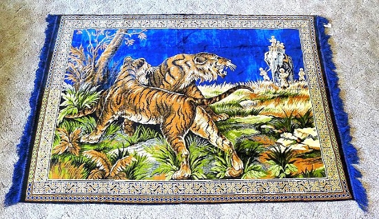 Beautiful tapestry from Thailand was brought back to US in 1968 by a Vietnam vet. Approx. 6' x 4'.