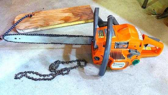 Husqvarna 142 E Series chain saw with 16" bar. Seller says it runs. |  Estate & Personal Property Personal Property | Online Auctions | Proxibid