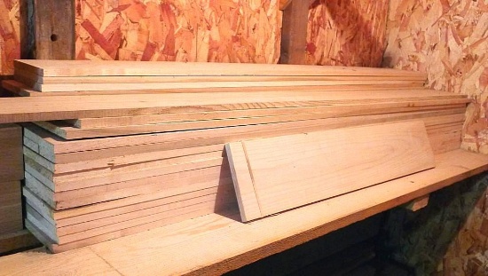 Stack of planed soft maple is approx. 5' x 1' x 9". Individual boards are 6" x 1/2".