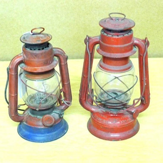 8-1/2" Dietz Comet lantern and another lantern.