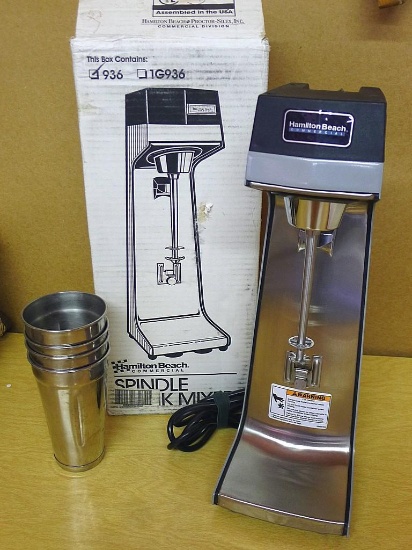 Hamilton Beach commercial spindle drink mixer. Model 936. Seller states that it works.