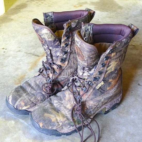 Rocky camouflage insulated boots, men's 10-1/2W. In good condition.