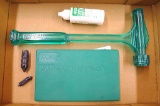 RCBS bullet pulling hammer; RCBS resizing case lube and pad; RCBS case chamfer tool, .17 to .45;