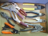 Craftsman and other pliers including snap ring, slip joint, lineman's, and electrical. Plus Wiss
