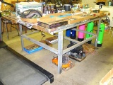 Great sturdy steel framed work bench measures 82