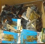 Antique and newer cabinet latches and hardware, drawer pulls, small to large hinges, barrel bolts,