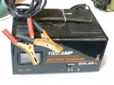 Solar 6 and 12 volt dual range battery charger with multiple amp settings. Model 1010.