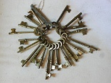 Great assortment of old skeleton keys.