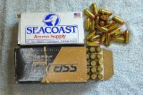 50 rounds CCI Blazer brass cased .40 S&W 180 grain FMJ flat nose, plus handful of similar in a