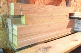 Six turning blanks glued up with red oak, approx. 34