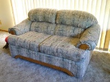Nice Noritage loveseat in neutral tones is approx. 5-1/2' wide and in very good condition. Matches