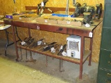 Well built metal workbench, 6 ft. long x 27