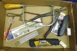 Hard Case flashlight, utility knife, blades and more.