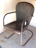 Vintage metal lawn chair, approx. 20