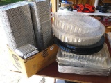 Large assortment of foil trays, cheese or vegetable tray, foil sheet and more.
