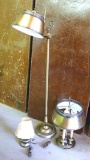 Floor lamp, table lamp and bedside lamp. All appear to basically match. Table lamp is approx. 23