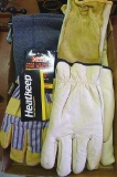 Men's leather gloves, choppers. Kinco pig skin leather work gloves, size medium NIP and fleece