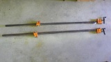 Two Pony pipe clamps. Pipes are 3/4