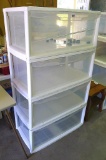 Four drawer stackable storage unit. Overall approx. 31