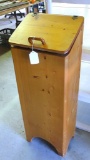 Wooden storage bin, approx. 13-1/2