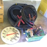 Oil changing pan, 2 pairs of jumper cables and Auto-tune inductive timing light and more.