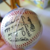 Seller says this is a 1975 World Series Minnesota Twins baseball signed by all players.