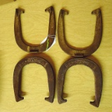 Four Eagle Ringer horse shoes for playing.