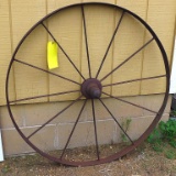Vintage steel wheel, 39-1/2