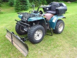 Watch the Video!  Yamaha Big Bear 350 ATV with Cycle Country plow and passenger seat/ storage.