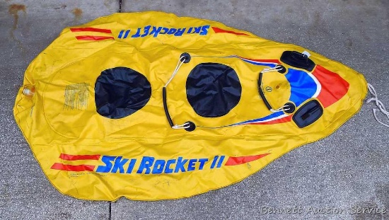 Ski Rocket ll by Intex, approx. 6 ft. long. Appears in good condition but we didn't inflate it.